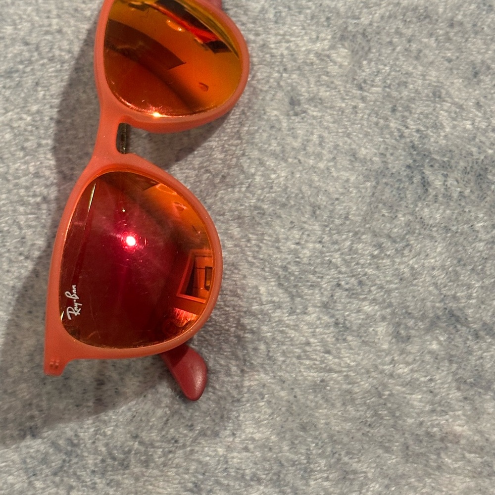 Ray-Ban Red Sunglasses with Reflective Lenses